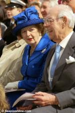 ID 1292 AURORA (2000/76152grt/IMO 9169524) - Former UK Prime Minister Baroness Margaret Thatcher (1925-2013) and her now husband Sir Dennis (1915-2003), were among the guests attending the official naming...